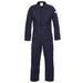 Navy color Lakeland C065DHLST13 Navy 6.50 oz FR Arc Flash Coverall on white background