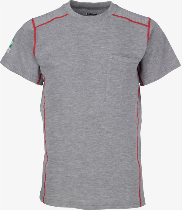 Gray Lakeland SSCAT crew t-shirt on white background