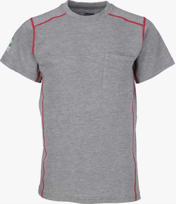 Gray Lakeland SSCAT crew t-shirt on white background