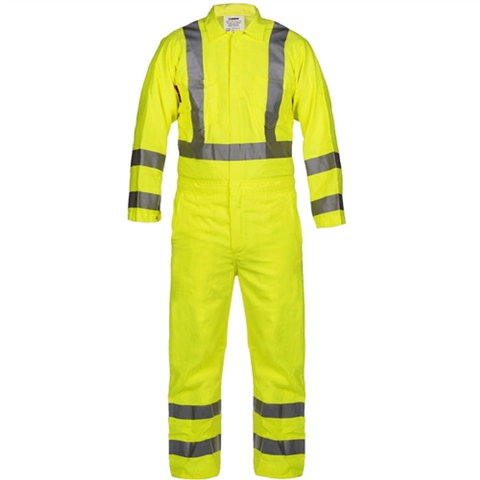 Yellow with silver reflective Lakeland TSP010L 6.5 oz. Westex DH Dual Certified Hi-Vis Coverall