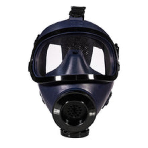 Mira black MD1-01 CBRN gas mask against white background