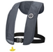 Gray Mustang Survival MD4031 MIT 70 Front-Entry Manual Inflatable PFD on white background
