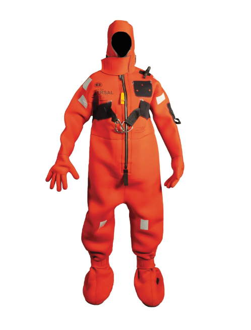 Orange Mustang Survival MIS240 HR Neoprene Cold Water Immersion Suit  on white background