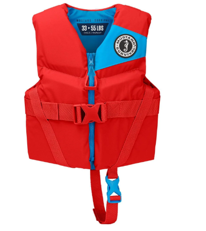Red Mustang MV3565 Child REV Foam Vest Front Entry PFD Life Vest