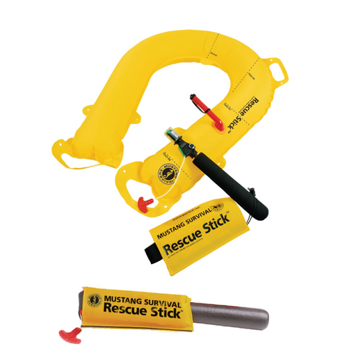 yellow and black Mustang Survival MRD100 Inflatable Rescue Stick