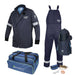 Black, blue National Safety Apparel EN55KTNTNB01 55 Cal Enespro Arc Flash Kit on white background