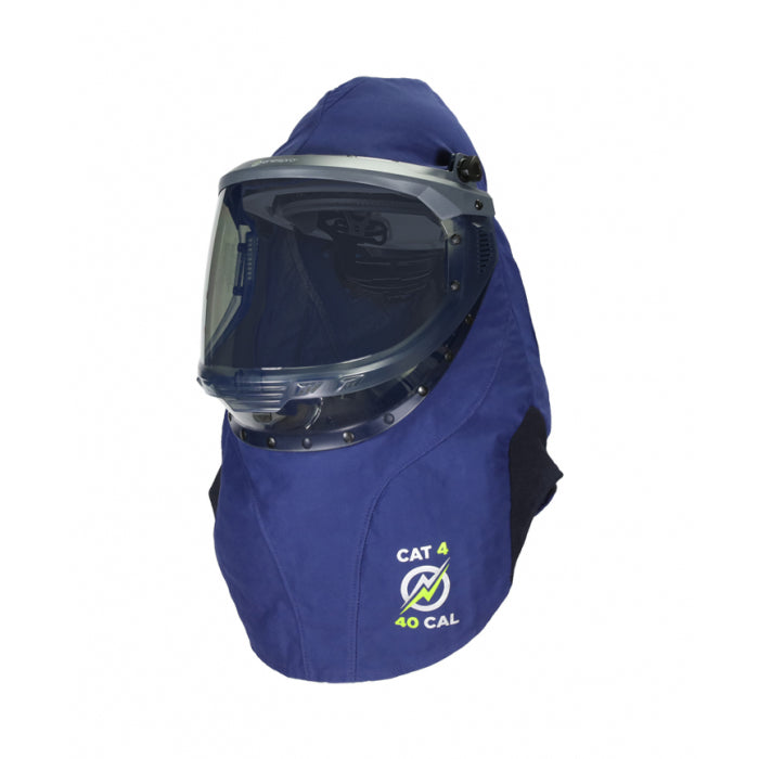 On white background Enespro National Safety Apparel ENARC40H Apex Arc Flash 40 Cal Lift Front Hood