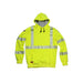 Yellow lime reflective hi viz National Safety Apparel Drifire SWSLHE01 TECGEN FR HI-Vis Lined Pullover Sweatshirt
