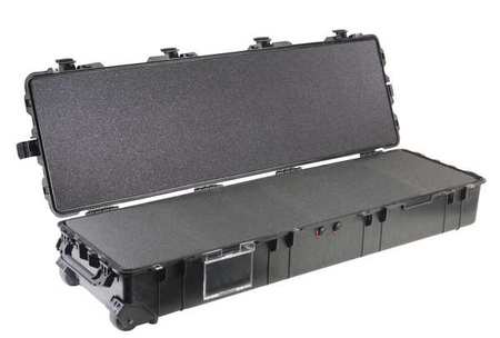 Black pelican rifle case with foam 1770-000-110 on white background