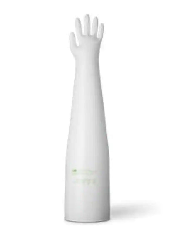 Off white glove Piercan 6Y1532-9.75A CSM 6 Inch Port One Piece Glove on white background