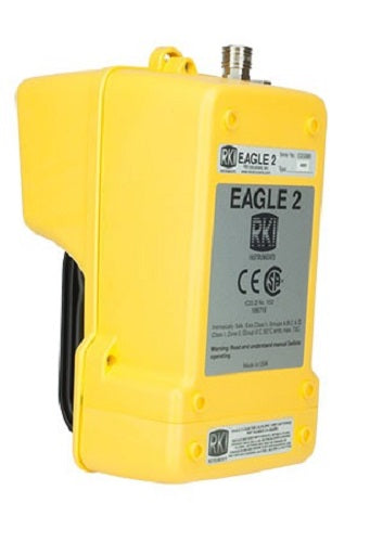 Yellow RKI gas monitor 721-001-IR against white background