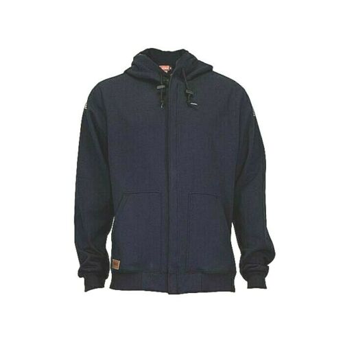 SWS12Z Navy arc flash FR hoodie from NSA on white background