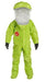 Lime Yellow DUPONT TK586T Tychem 10000 Encapsulated Training Suit Expanded Back Front Entry
