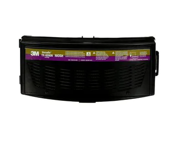 Black, green, purple 3M™ TR-6590N VersafloMulti-Gas/HE Cartridge on white background