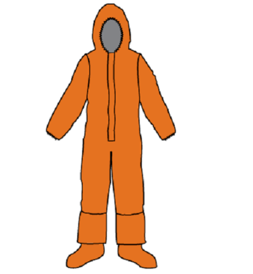 Kappler Z5H426 Zytron 500 Coverall. Attached Hood with Elastic Face Opening