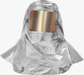 Silver and gold LAKELAND 710-2 Aluminized 700 Series Heat Resistive Hood w/ Gold Lens
