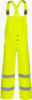 yellow with silver reflective Lakeland ABPU10LYZ bib rain pants on white background
