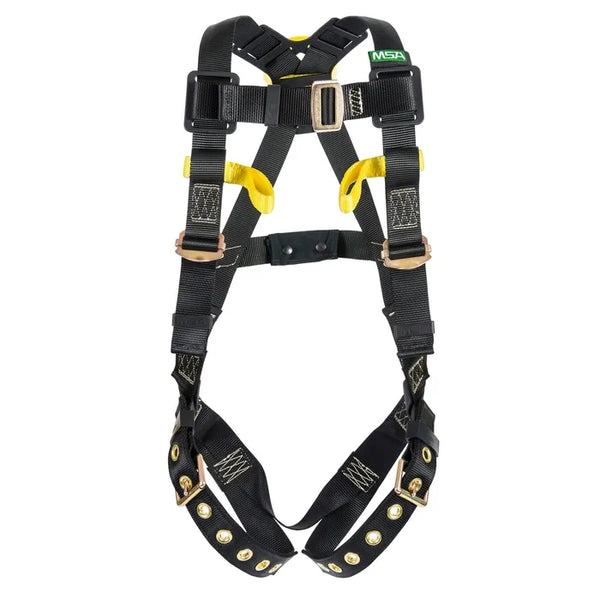 black MSA harness 10163238 on white background