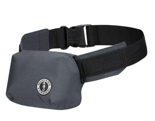 Gray Mustang Survival MD3070 Minimalist Manual Inflatable Belt Pack on white background